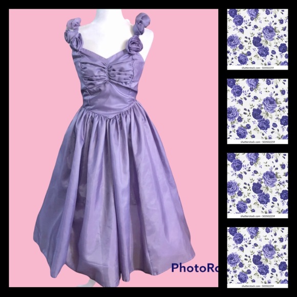 Vintage Dresses & Skirts - Vintage Handmade Lilac Formal Dress